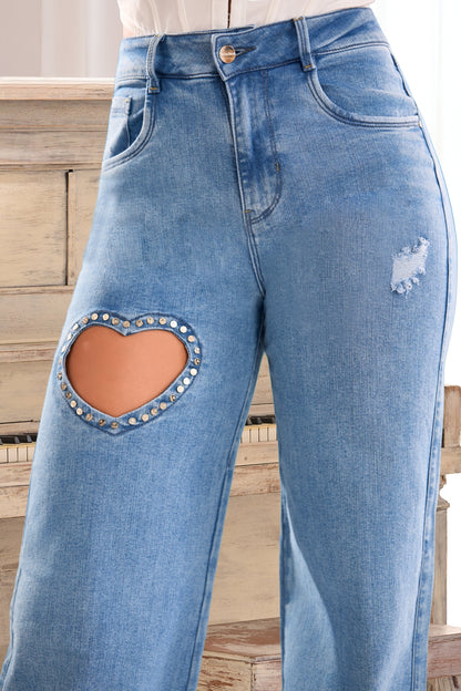 JEAN WIDE LEG CORAZON